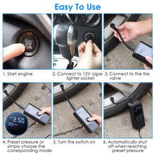 Load image into Gallery viewer, Car Tire Inflator Corded with LED Light