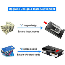 Load image into Gallery viewer, Carbon Fiber Money Clip Wallet with RFID Blocking