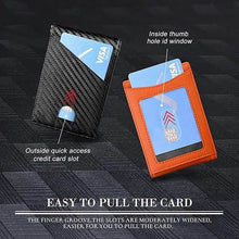 Load image into Gallery viewer, Carbon Fiber Rfid Men Wallets Bi-fold Vallet Billfold