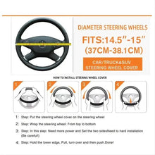 Load image into Gallery viewer, Carbon Fiber Sports Steering Wheel Cover