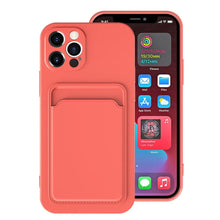 将图片加载到图库查看器,Card Pocket Protective Slim Wallet Case For iPhone 14 13 12 11 Pro Max Modern Bright Color iPhone Cover Lightweight Card Slot Design Simple Color Business Protective Case