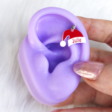 将图片加载到图库查看器,Custom Santa Hat Personalized Dangle Barbell Cartilage Earring
