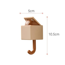 将图片加载到图库查看器,Cartoon Cat Hook Self Adhesive Dormitory Bedroom Door Hangers Hooks Key Umbrella Towel Cap Coat Rack Wall Animal Decoration Rack Non-Marking Hook Nail-Free Animal Hook Entrance Key Strong Sticking Hook