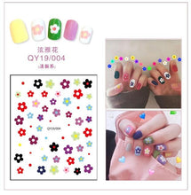 Load image into Gallery viewer, Cartoon Characters Plants Animals Forest Flowers Small Fresh Flowers 3D Nail Stickers Hyuna Style Nail Patch Waterproof Self Adhesive Nail Decals for Nail Art Decoration Including Hearts Stars Letters Bowknot Leaves Flowers Plants Fruits Butterflies