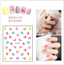 Load image into Gallery viewer, Cartoon Characters Plants Animals Forest Flowers Small Fresh Flowers 3D Nail Stickers Hyuna Style Nail Patch Waterproof Self Adhesive Nail Decals for Nail Art Decoration Including Hearts Stars Letters Bowknot Leaves Flowers Plants Fruits Butterflies