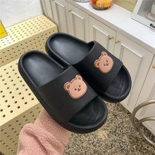 将图片加载到图库查看器,Cartoon Couple Fashion Bear Sandals Non-Slip Thick-Soled Indoor And Outdoor Slippers Men's Flip Flops Athletic Slide Sandals Flat Slip On Sandals For Women Summer Slippers