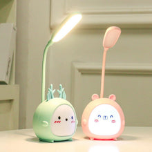 Load image into Gallery viewer, Cartoon Desk Lamp Eye Protection Energy-saving Reading Lamp USB Charging Sleeping Night Light LED Table Lamp for Kids Cute Study Lamps for Bedroom Décor