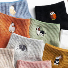 Load image into Gallery viewer, Cartoon Socks Funny Animal Print Kawaii Socks Cute Happy Socks Unisex Crew Socks Cotton Socks Running Walking Climbing Warm Socks For Men And Women