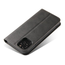 将图片加载到图库查看器,Case for iPhone 12 Pro Max mini Case on for iPhone 11 7 8 Plus X XR XS Luxury Leather Flip Cover PU Leather iPhone Wallet Case Black Kickstand Card Holder Flip Phone Cover