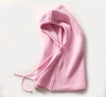 Load image into Gallery viewer, Cashmere Winter Knitted Hat Beanie Women Scarf Skellies Beanies Winter Hats For Women Men Cap Solid Bonnet Mask Brand Hat Balaclava Shawl Women Winter Hat Soft Knitted Hooded Neck Collar Cap Beanie Hat Warm Scarf Unisex Bonnet Hooded Scarf Hat