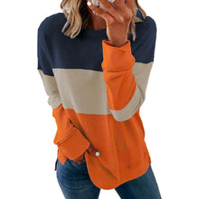 Load image into Gallery viewer, Casual Crewneck Tie Dye Sweatshirt Striped Printed Loose Soft Long Sleeve Pullover Tops Shirts