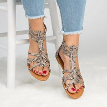 将图片加载到图库查看器,Casual Sandals Shoes Women Colorful Summer Flat Ankle Strap Sandals Shoes Flats Sandals For Women Dressy Strappy Flat Open Toe Sandals Wide Comfortable Leather Sandals