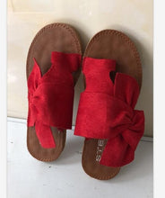 Load image into Gallery viewer, Casual Sandals Women Unique Sandals Ankle Open Toe Platform Swing Summer Women Shoes Knotted Bow Flat Footbed Sandals For Ladies Open Toe Casual Summer Slide Charming Sandals