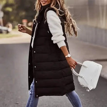 Load image into Gallery viewer, Casual Sleeveless Long Button Front Hooded Coat Outerwear