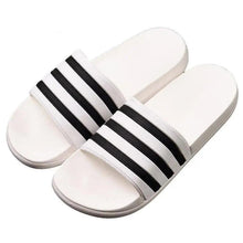 将图片加载到图库查看器,Casual Summer Modern Design Men Slippers Soft Black White Stripes Pattern Flip Flops Casual Summer Outdoor Slides For Women