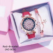 将图片加载到图库查看器,Casual Women Romantic Starry Sky Wrist Watch Bracelet Leather Rhinestone Designer Simple Dress Women's Watches Women Starry Sky PU Leather Strap Quartz Wristwatches For Woman Girls Teenagers