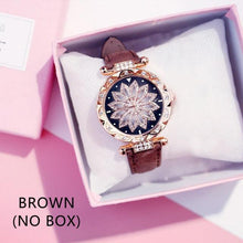将图片加载到图库查看器,Casual Women Romantic Starry Sky Wrist Watch Bracelet Leather Rhinestone Designer Simple Dress Women's Watches Women Starry Sky PU Leather Strap Quartz Wristwatches For Woman Girls Teenagers