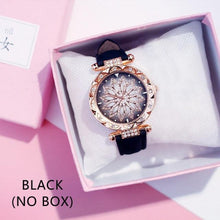 将图片加载到图库查看器,Casual Women Romantic Starry Sky Wrist Watch Bracelet Leather Rhinestone Designer Simple Dress Women's Watches Women Starry Sky PU Leather Strap Quartz Wristwatches For Woman Girls Teenagers