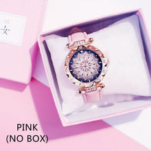 将图片加载到图库查看器,Casual Women Romantic Starry Sky Wrist Watch Bracelet Leather Rhinestone Designer Simple Dress Women's Watches Women Starry Sky PU Leather Strap Quartz Wristwatches For Woman Girls Teenagers