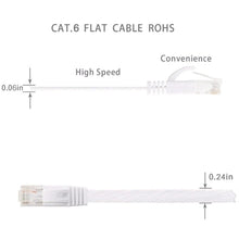 Load image into Gallery viewer, Cat6 RJ45 Network LAN Ethernet Flat Cable Computer UTP Patch Cord For Router Network Ethernet Cable Plated RJ45 Connectors Ethernet LAN Cable