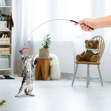 Load image into Gallery viewer, Cat Feather Wand Rod with 12 Pieces Feather Replacements for Cats
