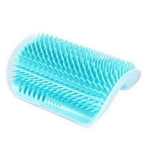 Load image into Gallery viewer, Cat Scratcher Corner Pet Brush Comb Play Cat Toy Plastic Scratch Bristles Arch Massager Self Groomer with Catnip Pouch Cat Wall Corner Massage Groomer Cat Self Grooming Brush