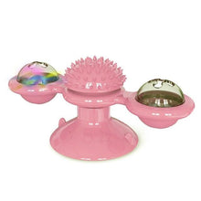 将图片加载到图库查看器,Cat Windmill Toy Funny Massage Rotatable Cat Toys With Catnip LED Ball Teeth Cleaning Pet Newest Windmill Cat Toy with LED and Catnip Ball Cat Turntable Teasing Interactive Toy with a Suction Cup Base Can be Cleaned Rotary Massage Tickle Anti-bite Toy