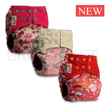 将图片加载到图库查看器,Modern Luxury Printed Washable Real Cloth Pocket Nappy,3 nappies/diapers Set For Girls and Boys Baby In Elegant Style