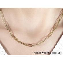 Load image into Gallery viewer, 14K Yellow Gold Bold Paperclip Chain (4.2 mm)