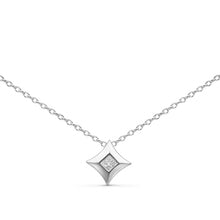 Load image into Gallery viewer, 10K Yellow Gold 1/5 Cttw Bezel Set Princess Diamond Kite Shaped Solitaire Pendent Necklace