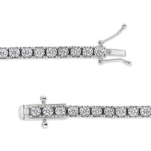Load image into Gallery viewer, 14K White Gold 2.0 Cttw Miracle Set Round-Cut Lab Grown Diamond Illusion 7" Tennis Bracelet (F-G Color, VS2-SI1 Clarity)