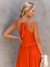 Load image into Gallery viewer, Romantic Ruffled Sleeveless Tiered Maxi Dress with Pockets Elegant & Chic Statement Beautiful Design Dress