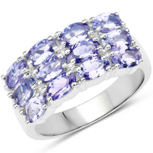 Load image into Gallery viewer, 3.00 Carat Genuine Tanzanite .925 Sterling Silver Ring