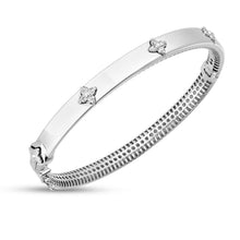 Load image into Gallery viewer, 14k White Gold Trilogy Diamond Bangle (5.40 mm)