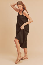 将图片加载到图库查看器,New Summer Midi Cami Dress For Women with Braided Tie Shoulder & Pockets – Soft Cotton Gauze Fabric, Chic & Comfortable Design For Every Occasion