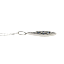 Load image into Gallery viewer, .58ct Sapphire Diamond Fashion Pendants 14KT White Gold