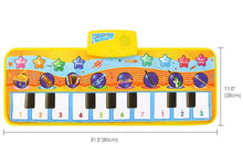 将图片加载到图库查看器,Music Piano Play Mat Multi-function with Instrument Sound Demo Songs Cloth Musical Carpet Educational Toys For Kids