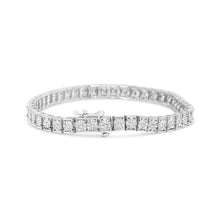 Load image into Gallery viewer, .925 Sterling Silver 1/10 Cttw Diamond 7.25" Link Bracelet (I-J Color, I2-I3 Clarity)