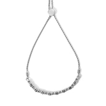 Load image into Gallery viewer, .925 Sterling Silver 1/4 Cttw Diamond Marquise Shaped Link 4"-10" Adjustable Bolo Bracelet (I-J Color, I1-I2 Clarity)