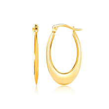 Load image into Gallery viewer, 14k Yellow Gold Puffed Graduated Open Oval Earrings