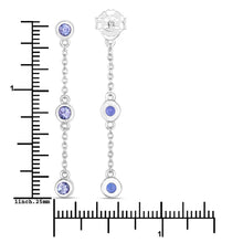 Load image into Gallery viewer, 0.60 Carat Genuine Tanzanite .925 Sterling Silver Earrings