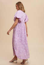 Load image into Gallery viewer, Romantic Floral Detail Puff Sleeve Dress Feminine Elegant Dress for Women Long Dress For Summer