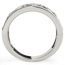 将图片加载到图库查看器,Diamond Studded Square Motif Ring in 14k White Gold (1/2 cttw)