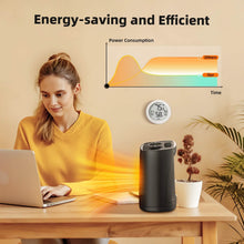 Load image into Gallery viewer, 1500W Portable Ceramic Space Heater with Thermostat & Safety Protection with Carry Handle