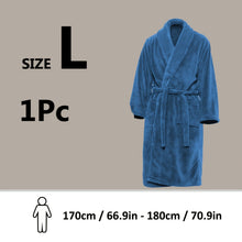 Load image into Gallery viewer, Unisex Extra Warm Coral Fleece Bathrobe Mens and Women Adult Robes for Your Bathroom Bath Towel Bedroom Shawl Collar Robes, Valentines gift for lovers
