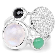 Load image into Gallery viewer, 5.90 Carat Genuine Multi Stone .925 Sterling Silver Ring