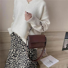 Load image into Gallery viewer, Chain Design Trendy Lady Bags Mini Pu Leather Flap Bags for Women Shoulder Handbag Female Fashion Cross Body Bag with Lid