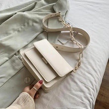 Load image into Gallery viewer, Chain Design Trendy Lady Bags Mini Pu Leather Flap Bags for Women Shoulder Handbag Female Fashion Cross Body Bag with Lid