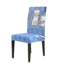 Load image into Gallery viewer, Chair Cover Simple Home Printed Chair Cover Household Thickened Fleece Chair Cover Universal KitchenDining Chair Cover Spandex tretch Removable Washable Dining Room Chair Protector Slipcovers/Home Decor Dining Room Seat Cover