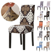 Load image into Gallery viewer, Chair Cover Simple Home Printed Chair Cover Household Thickened Fleece Chair Cover Universal KitchenDining Chair Cover Spandex tretch Removable Washable Dining Room Chair Protector Slipcovers/Home Decor Dining Room Seat Cover